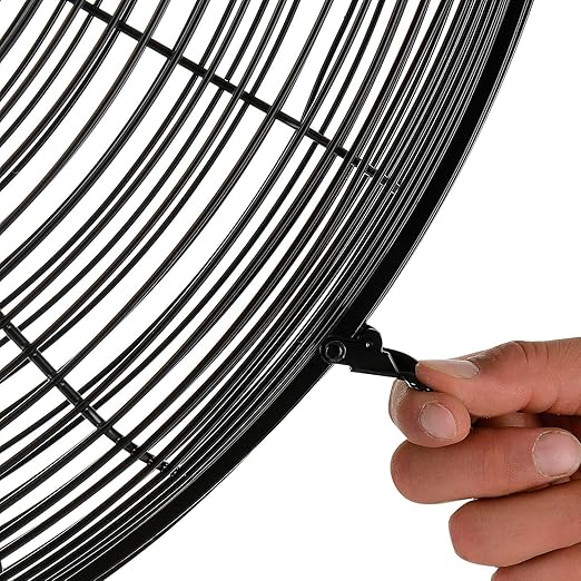 Global Industrial 30" Outdoor-Rated Oscillating Wall-Mount Fan, 2 Speed, 8,400 CFM, 3/10 HP, Black Powder Coat Finish, For Commercial & Industrial Use