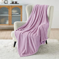 Bedsure GentleSoft Fleece Throw XL Blanket Light Purple - 300GSM Soft Lightweight Plush Cozy Blankets for Bed, Sofa, Couch, Travel, Camping, 50x70 inches