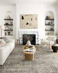 Loloi Layla Collection LAY-13 Antique/Moss 3'-6" x 5'-6" .13" Thick Accent Rug, Soft, Durable, Vintage Inspired, Distressed, Low Pile, Non-Shedding, Easy Clean, Printed, Living Room Rug