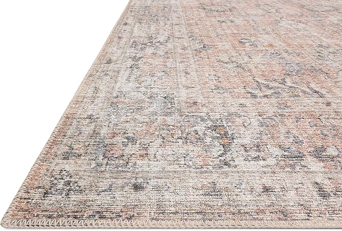 Loloi Skye Collection SKY-01 Blush/Grey 6'-0" x 6'-0" Round Area Rug