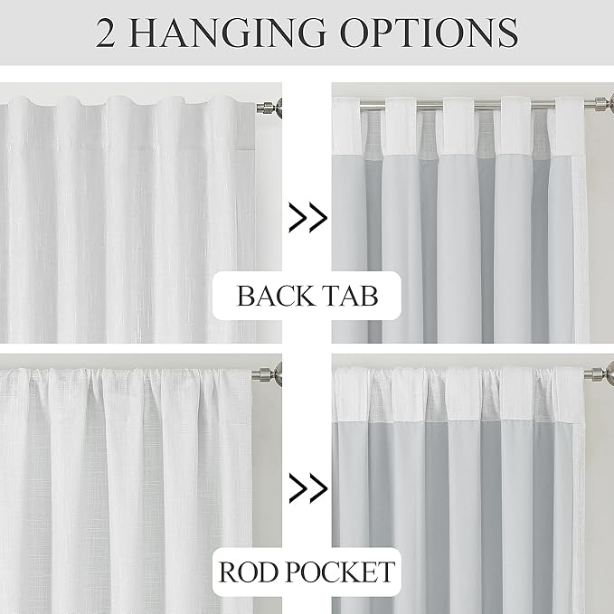 Vision Home White Full Blackout Curtains 63 inch for Bedroom Thermal Insulated Room Darkening Window Treatment Set Rod Pocket Back Tab Modern Soundproof Pure White Drapes 2 Panels 50" Wx63 L