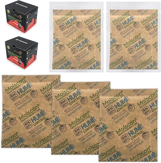 Wisesorb 30 Pack 85% RH Size 8 Two-Way Humidity Control Packs for Wooden Musical Instruments, 8 Gram Moisture Control Packets for Bagpipe Reeds, Saxophone Reeds Individually Wrapped