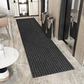 Ottomanson 2'7" x 42' Hallway Runner with Scraper Pile - Extra Durable Non-Slip Rug Mat for Indoor & Outdoor Use - Ideal for Kitchen, Entryway & Garage - High-Traffic Carpet, Black