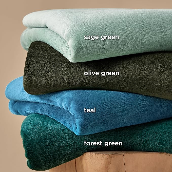 Bedsure GentleSoft Fleece Blankets Queen Size Emerald Green - Bed Blanket Soft Lightweight Plush Fuzzy Cozy Luxury Microfiber, 90x90 inches
