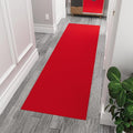 Ottomanson 2' x 10' Hallway Runner with Scraper Pile - Extra Durable Non-Slip Rug Mat for Indoor & Outdoor Use - Ideal for Kitchen, Entryway, Patio & Garage - High-Traffic Carpet, Red