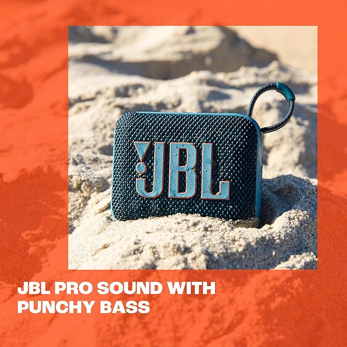 JBL Go 4 - Ultra-Portable, Waterproof and Dustproof Bluetooth Speaker, Big JBL Pro Sound with Punchy bass, 7-Hour Built-in Battery, Made in Part with Recycled Materials (Pink)