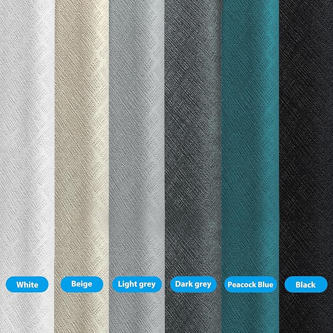 Room Divider Curtains Total Blackout Privacy Curtain Panel Room Thermal Insulated Noise Reduction Curtains for Bedroom Window Living Room Ceiling Track Curtain W 12.5 ft × H 9 ft White