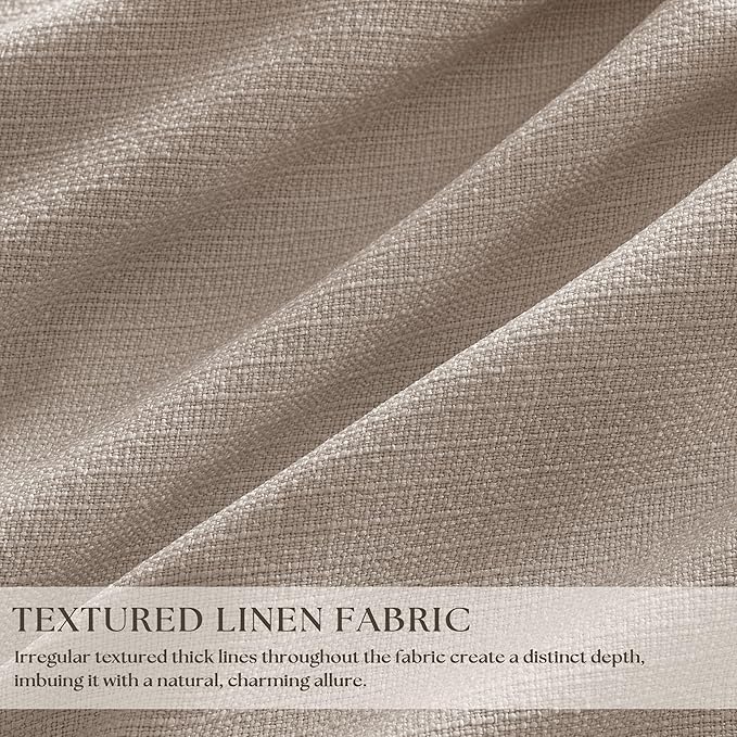 Blackout Pinch Pleat 100 Inch Curtains 2 Panels Set for Living Room Bedroom Farmhouse Farmhouse Pinch Pleated Back Tab Thermal Insulated 100% Black Out Window Curtain 100 Inch Length Taupe Burlywood