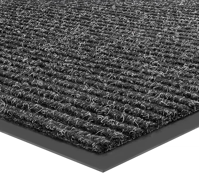 Front Door Mat, Heavy Duty Indoor Outdoor Doormat for Entryway, 120" x 36" Low Profile Outdoor Mats for Home Entrance, Stain and Fade Resistant Welcome Mat for High Traffic Area, Black