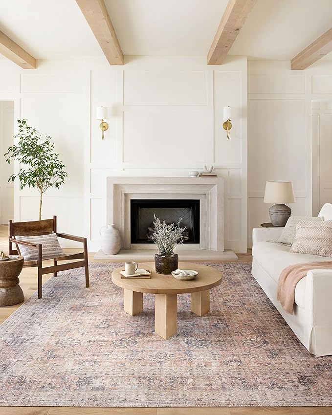 Loloi II Skye Collection SKY-01 Blush/Grey 5'-0" x 7'-6" Area Rug
