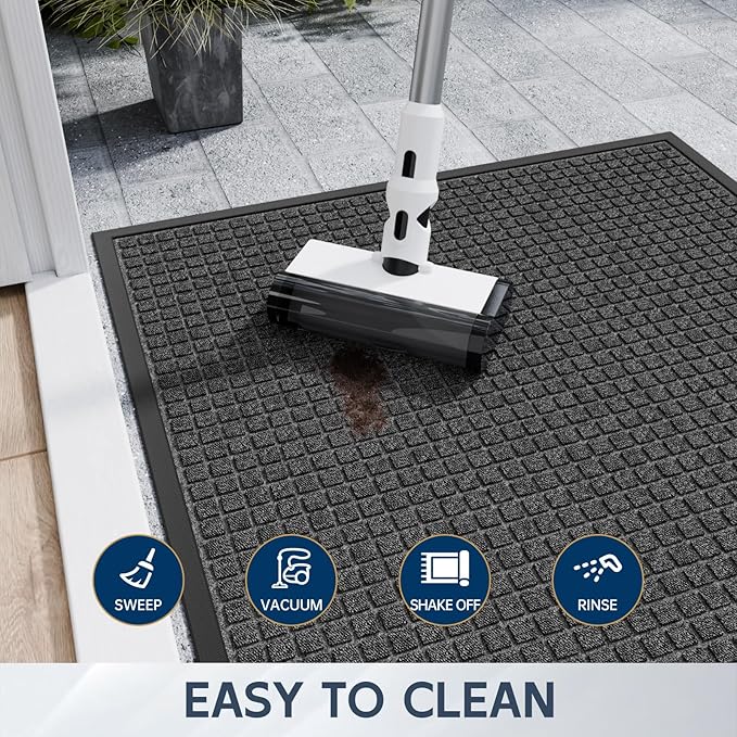 Indoor Outdoor Front Door Mats, 72" x 24" Rubber Backing Non Slip Durable Welcome Floor Mats for Patio, Garage Entrance, Stain and Fade Resistant Commercial Doormats for High Traffic