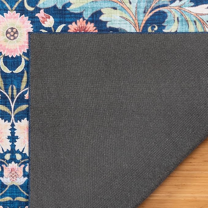 Gertmenian Indoor Boho Area Rug | Home Decor for Entryway, Bedroom, Living Room, Office, Kitchen | Non Slip, Soft, Printed Accent Rugs | Altair, Navy, 6x9 Medium, 24512