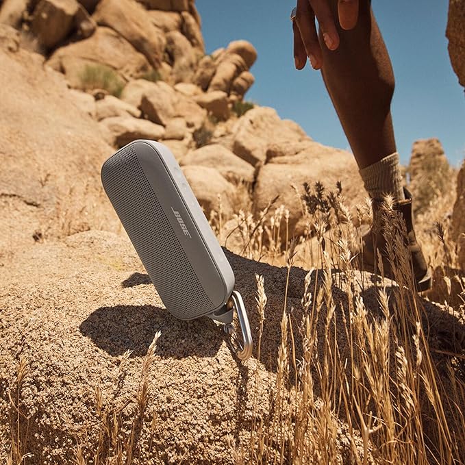 Bose SoundLink Flex Bluetooth Speaker (2nd Gen) - Portable Outdoor Speaker with Hi-Fi Audio, Waterproof and Dustproof, USB-C, Up to 12 Hours Battery Life, Sandstone