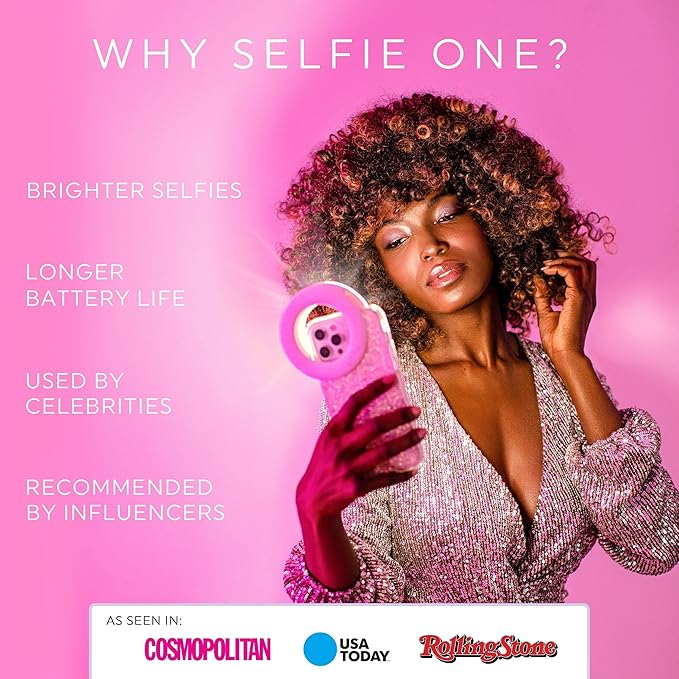 LITTIL Selfie One - Ring Light for Phone, iPhone, Android or Laptop | 3 Adjustable Light Modes | Rechargeable Batteries | Clip On Design | Perfect for Beauty, Influencers, Creators
