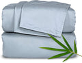 Pure Bamboo Twin Sheets, Genuine 100% Organic Viscose Derived from Bamboo Bed Sheet Set, Luxuriously Soft & Cooling, Double Stitching, 2 Year Quality Promise (Twin, Sterling Blue)
