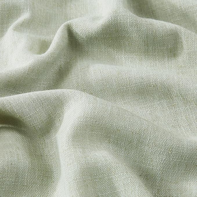 Vision Home Green Linen Full Blackout Curtains 108 inch for Bedroom Living Room Darkening Soundproof Window Panels 9FT Thermal Insulated Rod Pocket Back Tab Farmhouse Drapes 56" Wx108 Lx2
