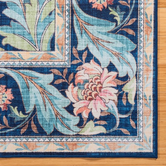 Gertmenian Indoor Boho Area Rug | Home Decor for Entryway, Bedroom, Living Room, Office, Kitchen | Non Slip, Soft, Printed Accent Rugs | Altair, Navy, 6x9 Medium, 24512