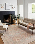 Loloi Chris Loves Julia Jules Collection JUL-04 Tangerine/Mist 2'-6'' x 12'-0'', .13" Pile Height, Runner Rug