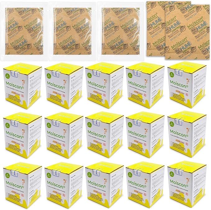 Wisesorb 225 Pack 62% RH 8 Gram Two-Way Humidity Control Packs for Storing 1 oz, Size 8 Moisture Control Packets Individually Wrapped