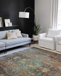 Loloi II Skye Collection SKY-07 Terracotta/Sky 5'-0" x 7'-6" Area Rug