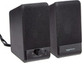 Amazon Basics USB-Powered Computer Speakers for Desktop or Laptop PC with Volume Control, Plug-N-Play, Black