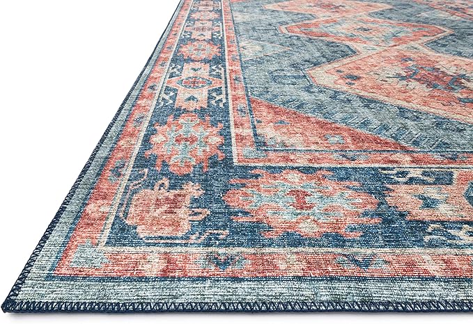 Loloi Skye Collection SKY-03 Turquoise/Terracotta 2'-0" x 5'-0" Accent Rug