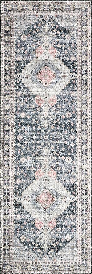 Loloi Skye Collection SKY-02 Charcoal/Multi 2'-6" x 12'-0" Runner Rug