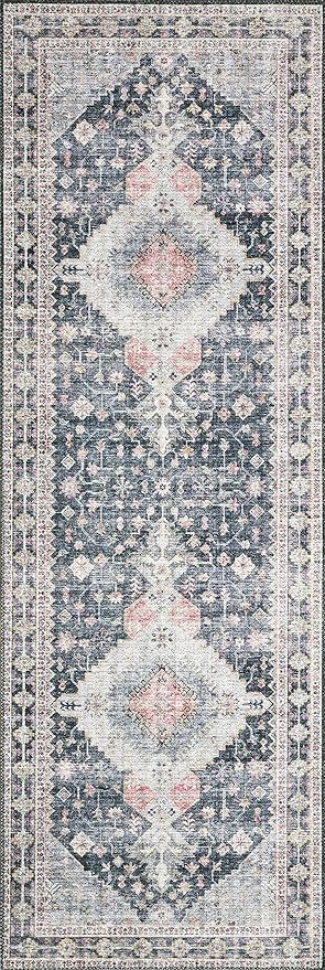 Loloi II Skye Collection SKY-02 Charcoal/Multi 5'-0" x 7'-6" Area Rug