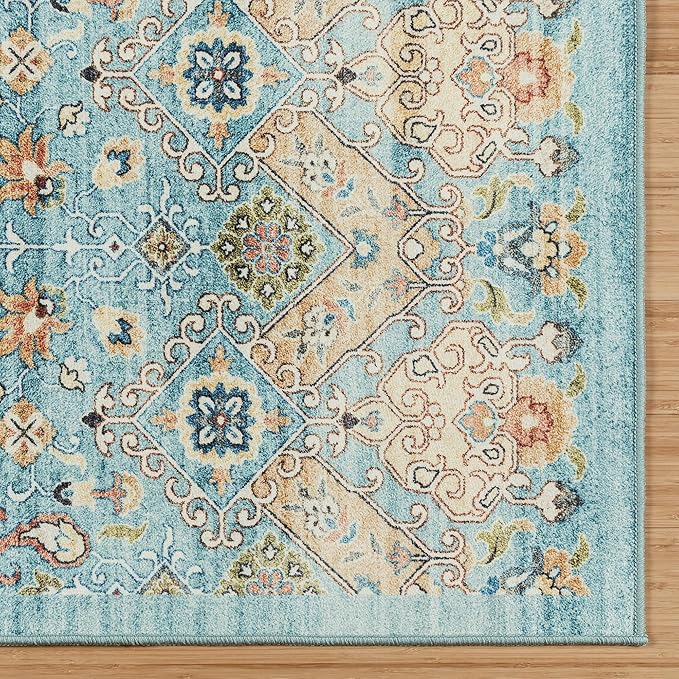 Gertmenian Indoor Boho Area Rug - 6x9 Medium, Non Slip, Super Strong, Ideal for High Traffic Areas in Bedroom, Living Room, Kitchen - Tanis, Sage, 28502