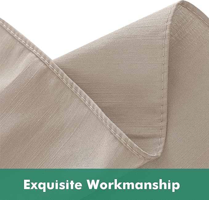 Biscaynebay Wrap Around Bed Skirts with Split Corners for Queen Beds 18" Drop, Light Camel Adjustable Elastic Dust Ruffles Easy Fit Wrinkle Resistant Silky Luxurious Fabric Machine Washable