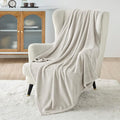 Bedsure Fleece Blanket Twin Blanket Linen - 280GSM Soft Lightweight Plush Cozy Blankets for Bed, Sofa, Couch, Travel, Camping