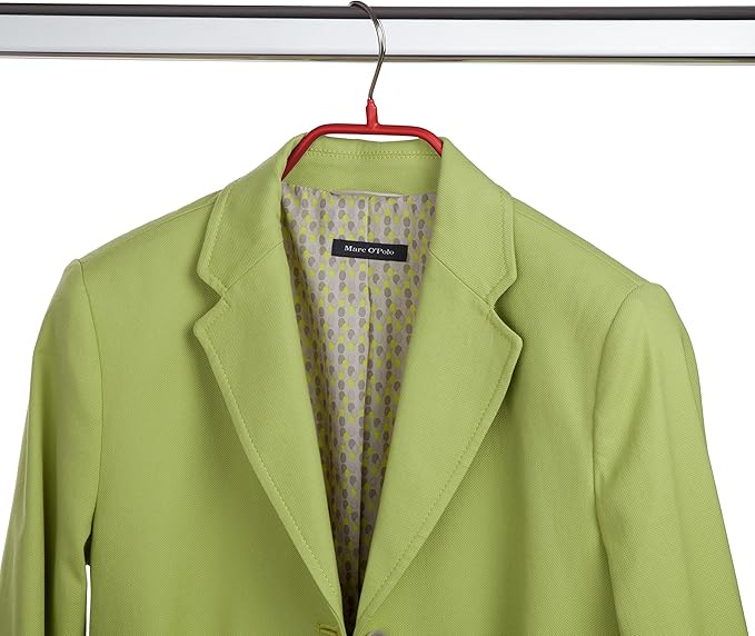 Mawa by Reston Lloyd BodyForm Series Non-Slip Space-Saving Clothes Hanger for Jackets, Suits & Coats, 16-1/2", Style 42/L, 1-Each, Red