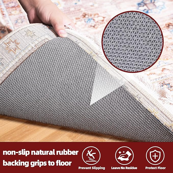 BAGAIL Felt and Natural Rubber Backing Rug Pads 1/4” Thick, 7.5 x 10 Ft Non Slip Rug Gripper Keep Rugs in Place, Under Area Rug Protective Cushioned Pads, Carpet Runners, Hardwood Floors Protection
