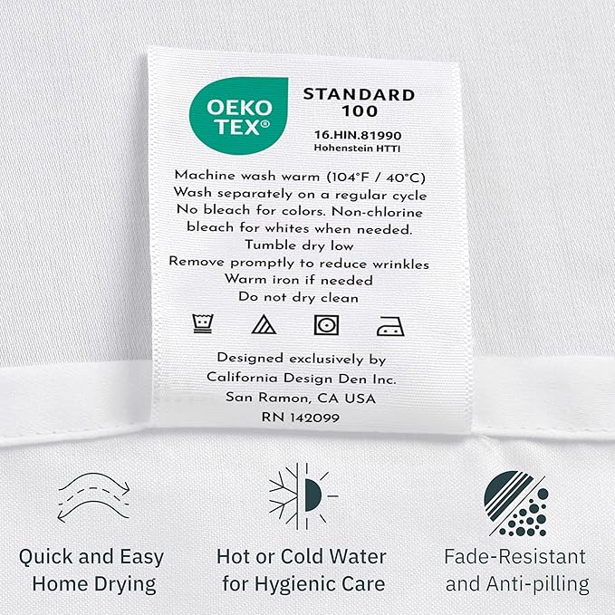 California Design Den King Bed Sheets - Soft 800 Thread Count Sateen, 100% Cotton Bed Sheets Set - Deep Pockets, Durable Bedding Set - True Ivory