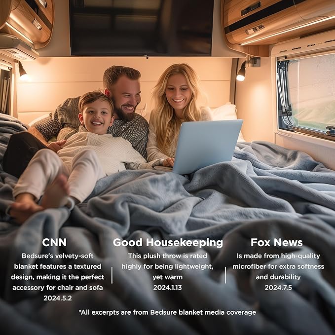 Bedsure GentleSoft Fleece California King Blanket - Lightweight Plush Fuzzy Cozy Soft Large Blankets for Bed, Grey, 102x96 inches