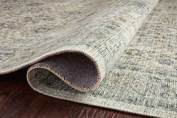 Loloi Skye Collection SKY-14 Natural/Sage 7' x 9' Oval Area Rug