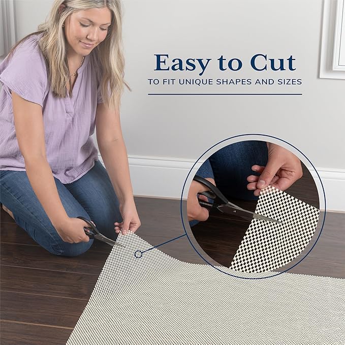 Veken Runner Rug Pad Gripper for Hardwood Floors, Non Slip 2.5x4 Ft Rug Pads for Area Rugs, Thick Rug Grippers for Tile Floors, Under Carpet Anti Skid Mat, Keep Your Rugs Safe and in Place