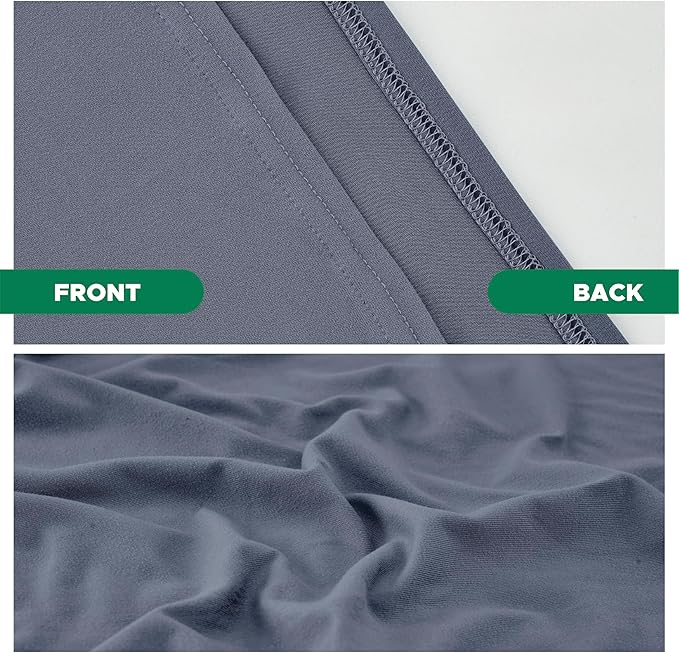 Biscaynebay Decorative Box Spring Cover Full & Full XL Size, Dark Grey Luxurious Jersey Knitting Stretchy Wrap Around 4 Sides Bed Skirt for Home/Hotels, Easy Fit Wrinkle & Fade Free Machine Washable