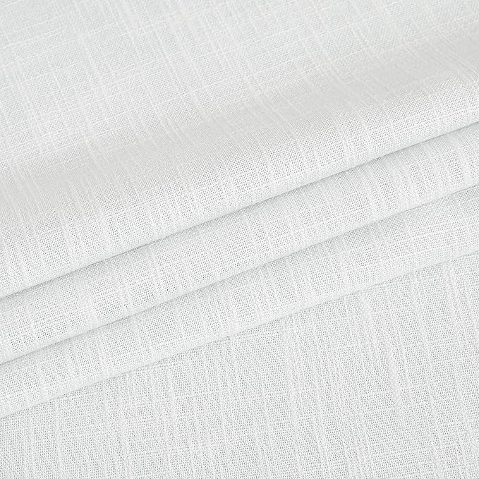 Vision Home White Full Blackout Curtains 63 inch for Bedroom Thermal Insulated Room Darkening Window Treatment Set Rod Pocket Back Tab Modern Soundproof Pure White Drapes 2 Panels 50" Wx63 L
