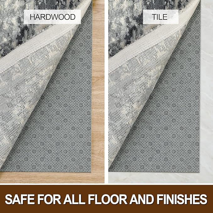 LINLA Dual Surface Felt+Rubber Non-Slip Rug Pad, 2'x3', 1/4" Thick, Strong Grip Cushioning Support Pad, Double-Side Anti-Skid, Safe for All Floor and Finishes, Extra Comfort