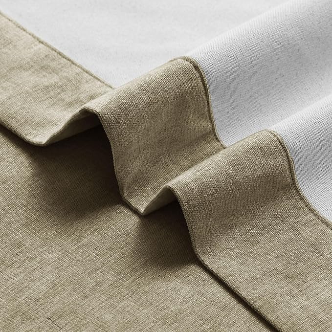 Macochico 52" Wx108 L 100% Blackout Curtains Extra Long Thermal Insulated Chenille Curtains for Living Room Bedroom Auditorium Home Theater Soil Brown Grommet Curtains with Tieback Classic 1 Panel