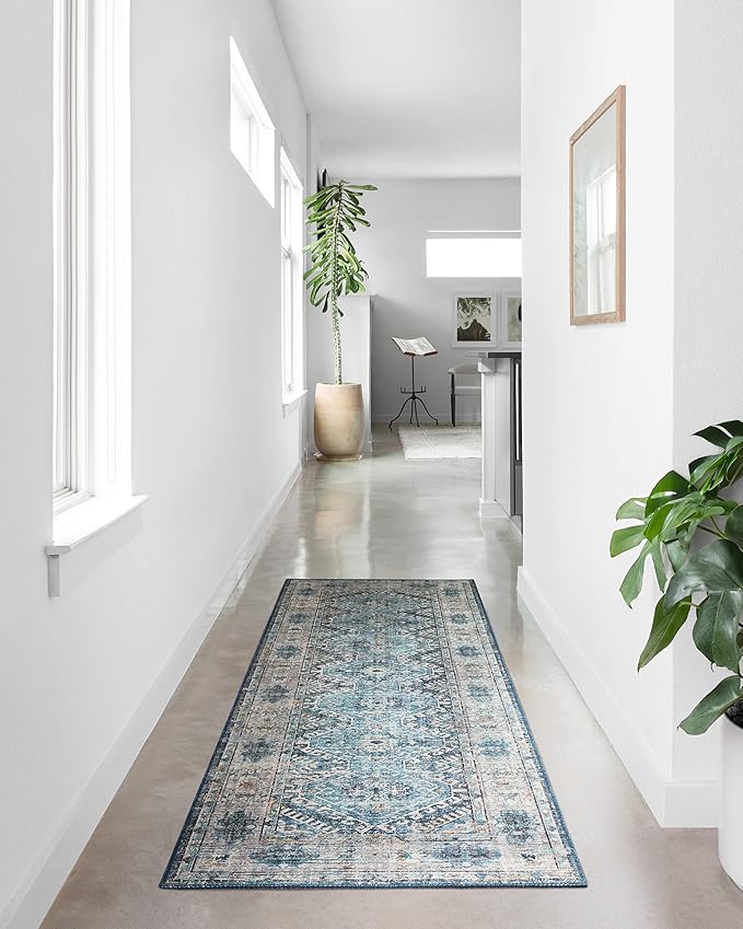 Loloi Skye Collection SKY-03 Denim/Natural 8'-0" x 8'-0" Round Area Rug