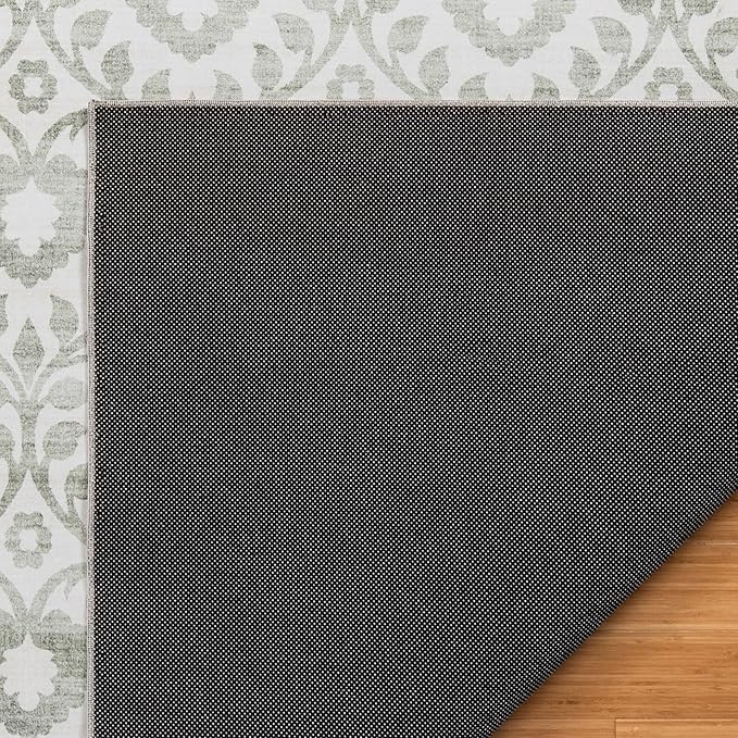 Gertmenian Indoor Boho Accent Rug - 2x4 Extra Small (2-Pack), Non Slip, Super Strong, Ideal for High Traffic Areas in Bedroom, Office, Kitchen - Esme, Sage, 24572