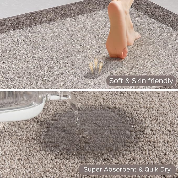 Machine Washable Kitchen Rug 24" x 84", Non Slip Kitchen Mat for Floor, Absorbent Entrance Runner Rug for Bedroom, Hallway, Bathroom, Door (Roll Packing)