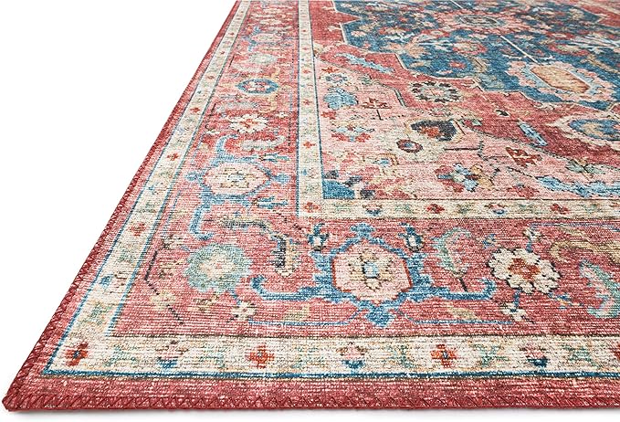 Loloi Skye Collection SKY-05 Brick/Ocean 2'-6" x 12'-0" Runner Rug