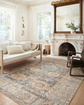 Loloi Margot Collection MAT-03 Ocean/Spice 2'-0" x 5'-0" Accent Rug feat. CloudPile, No-Shed Easy Clean Large Patterned Area Rug for Living Room, Bedroom, Dining Area