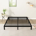 7 Inch King Bed Frame Heavy Duty Low Profile Metal Platform No Box Spring Needed Mattress Foundation, Easy to Assembly, Noise Free, Black
