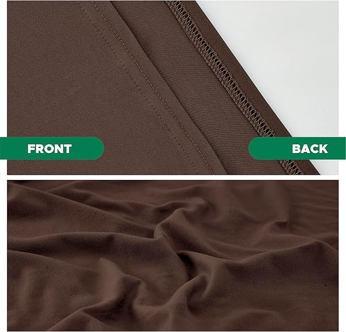 Biscaynebay Decorative Box Spring Cover Queen Size, Brown Jersey Luxurious Jersey Knitting Stretchy Wrap Around 4 Sides Bed Skirt for Home/Hotels, Easy Fit Wrinkle & Fade Free Machine Washable