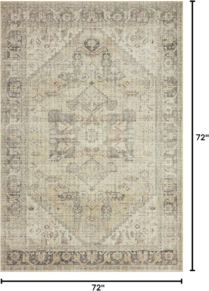 Loloi Skye Collection SKY-13 Natural/Sand 6'-0" x 6'-0" Round Area Rug
