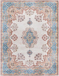 Gertmenian Indoor Boho Area Rug - 9x13 Extra Large, Non Slip, Super Strong, Ideal for High Traffic Areas in Bedroom, Living Room, Kitchen - Dainty Medallion, Multi, 24528